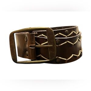 Brown Faux Leather Belt